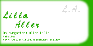 lilla aller business card